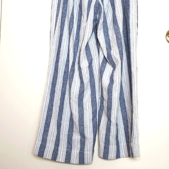 Rails Teresa Cannes Stripe Jumpsuit Linen Jumpsuit Blue White Size XS - Picture 9 of 16